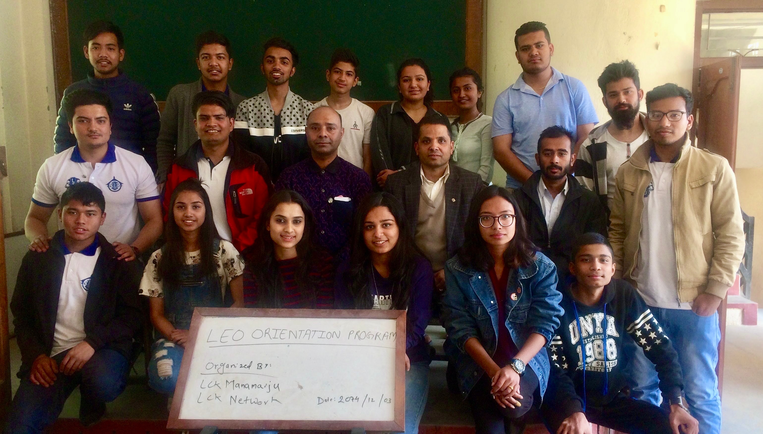Leo Club members gathered for a trainer orientation program